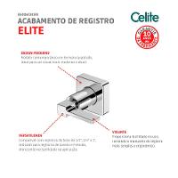 Acabamento De Registro Base Deca Elite 1/2 3/4 1 Cromada Celite - 2