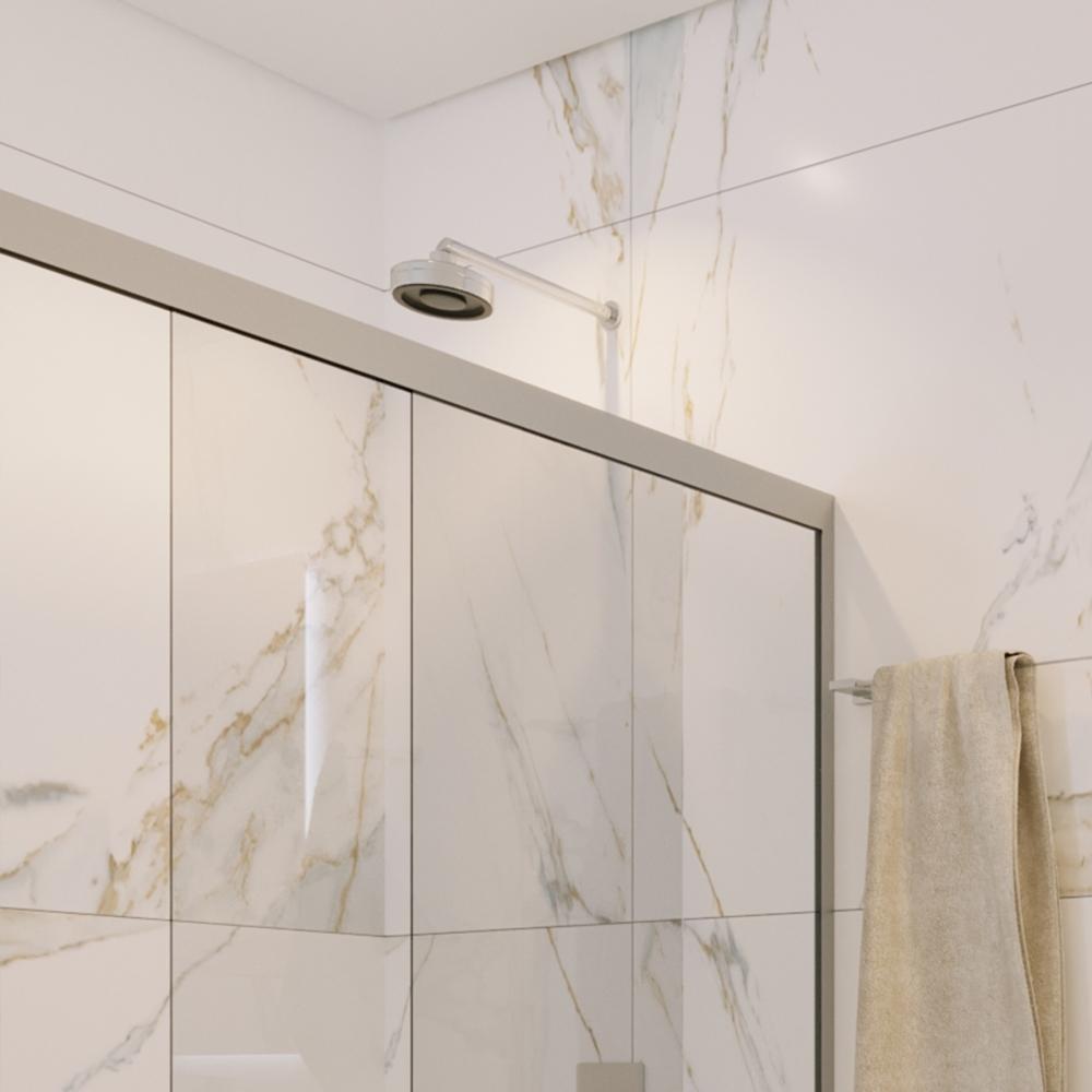 Chuveiro De Parede Redondo Acqua Plus Com Tubo 1990 Cromada Deca - 5