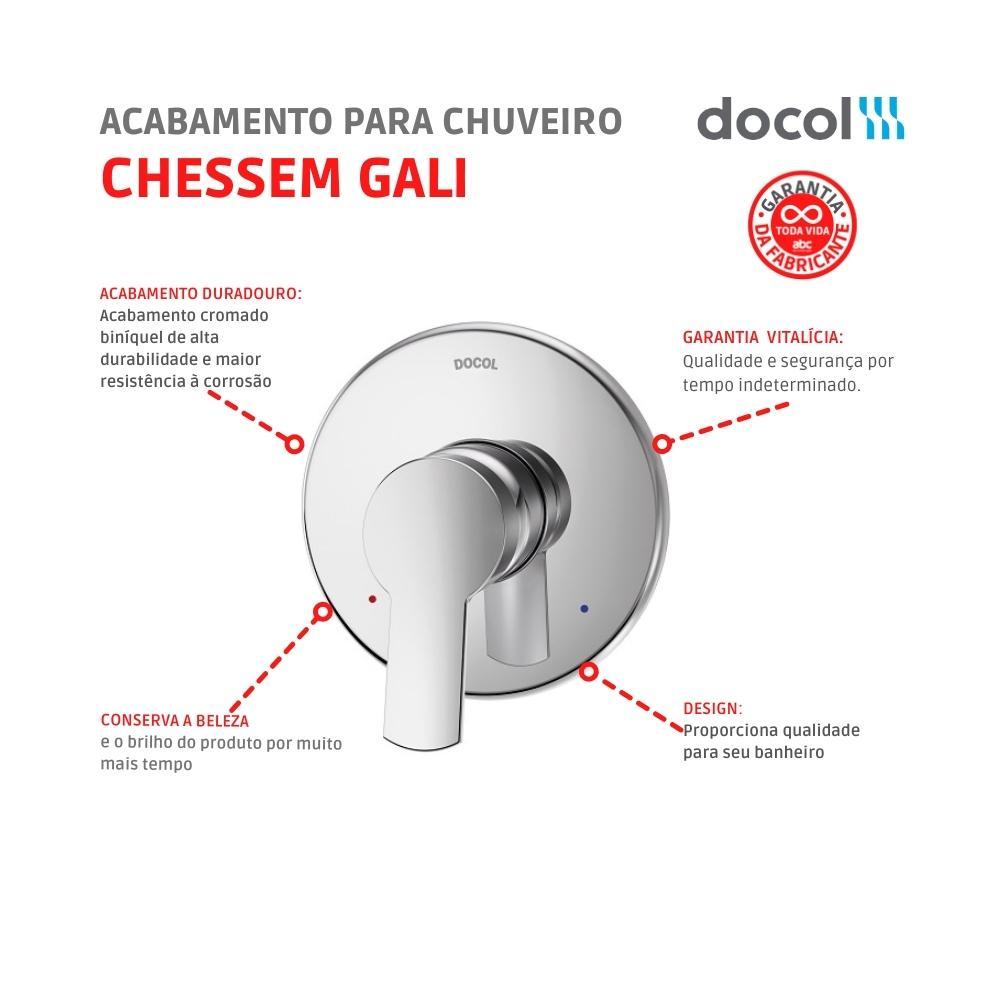 Acabamento Monocomando Para Chuveiro Chessem  Gali 3/4 Alta E Baixa Pressão Docol - 2