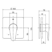 Acabamento Monocomando Para Chuveiro E Ducha Higiênica Base Deca Lift Cromada Docol - 4