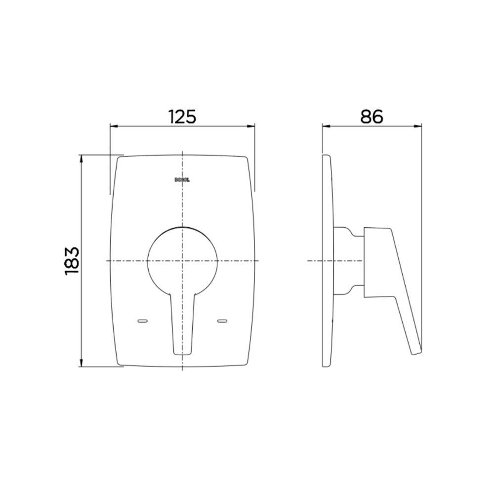 Acabamento Monocomando De Chuveiro Nexus 3/4 Alta E Baixa Pressão Cromado Docol - 4