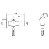 Ducha Higiênica Com Registro E Derivação Link 1984 Cromada Deca - 5