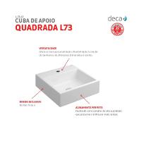 Cuba De Apoio Quadrada 41cm Com Mesa L73 Branco Deca