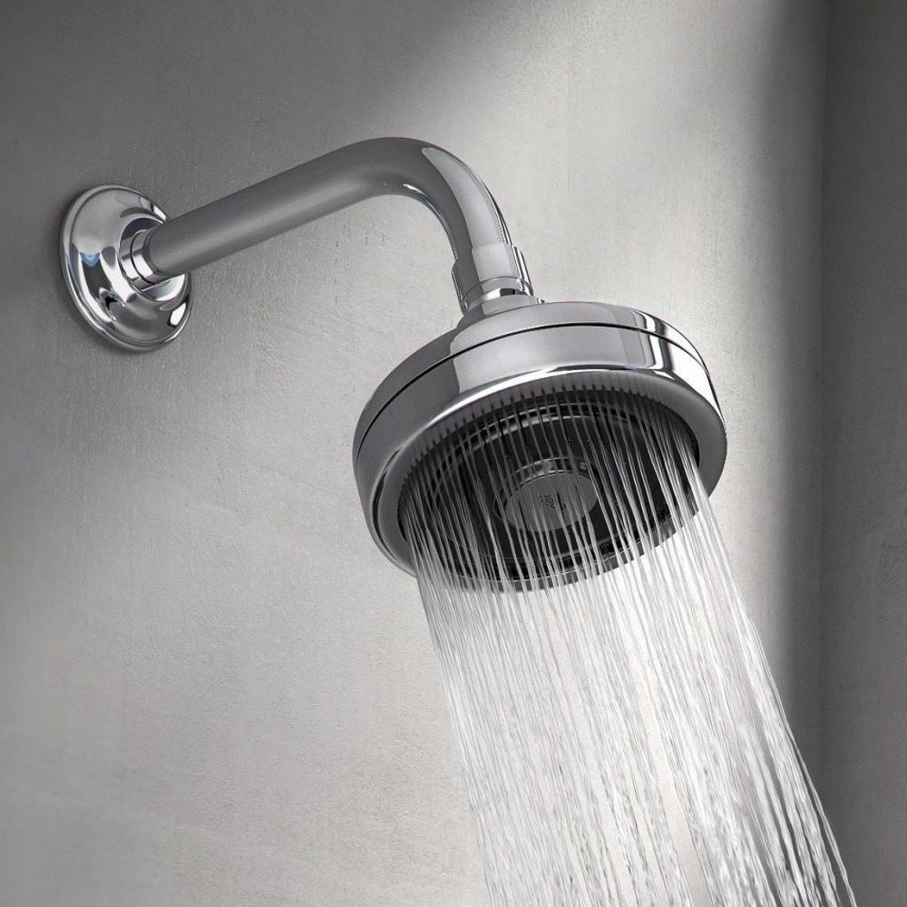 Chuveiro De Parede Redondo Acqua Plus Com Tubo Curvo 1990 Cromada Deca - 5