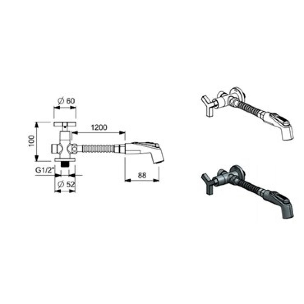 Ducha Higiênica Com Derivação Up Cromada Celite - 6