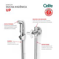 Ducha Higiênica Com Derivação Up Cromada Celite - 5