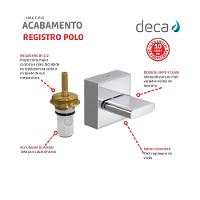 Acabamento Para Registro De Pressão Polo 1/2" 3/4" Com 1/2 Volta 4916 Cromada Deca - 3