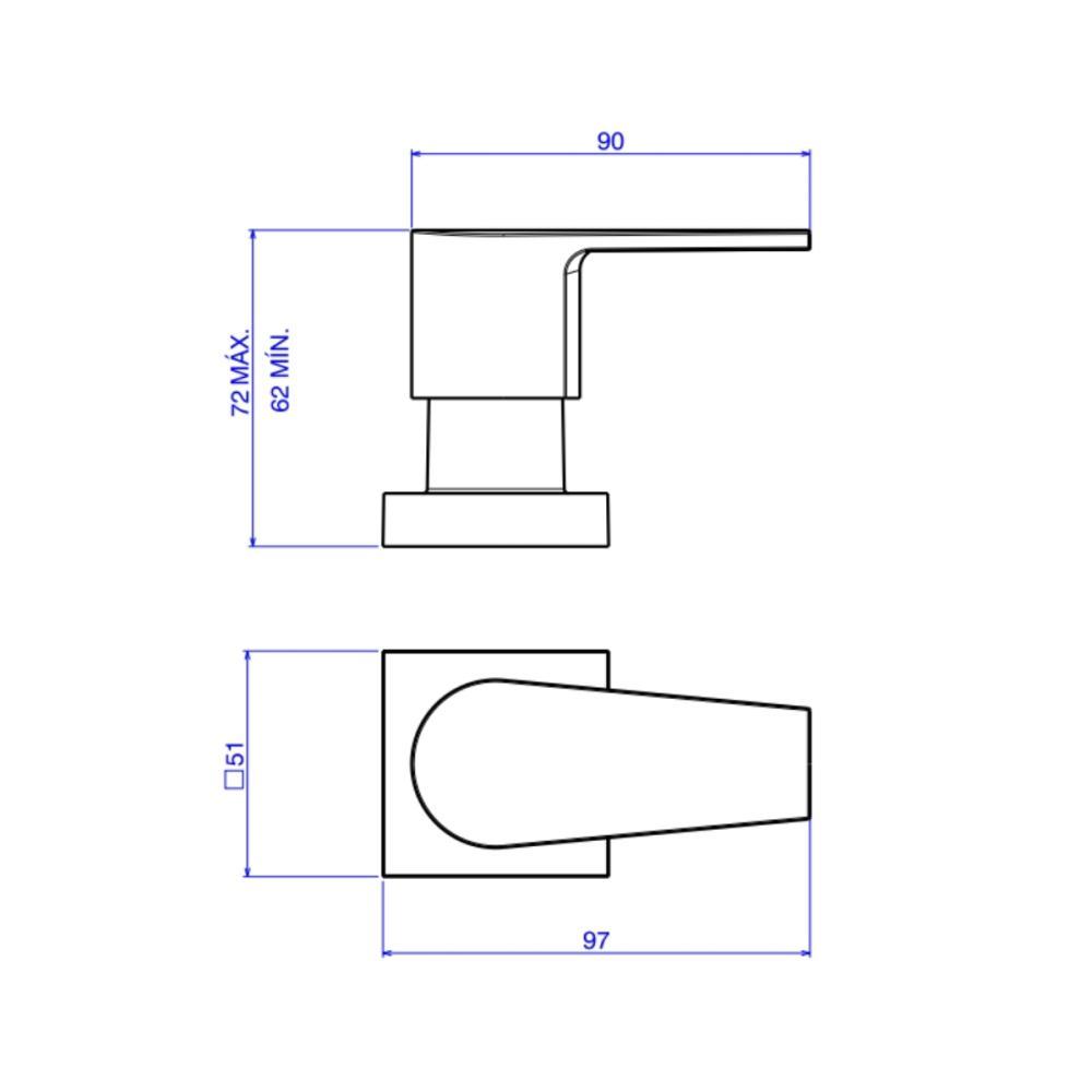 Acabamento Para Registro De Pressão Level 1/2 3/4 4916 Cromado Deca - 5