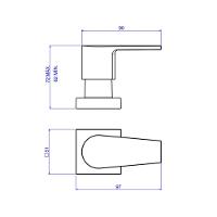 Acabamento Para Registro De Pressão Level 1/2 3/4 4916 Cromado Deca - 5