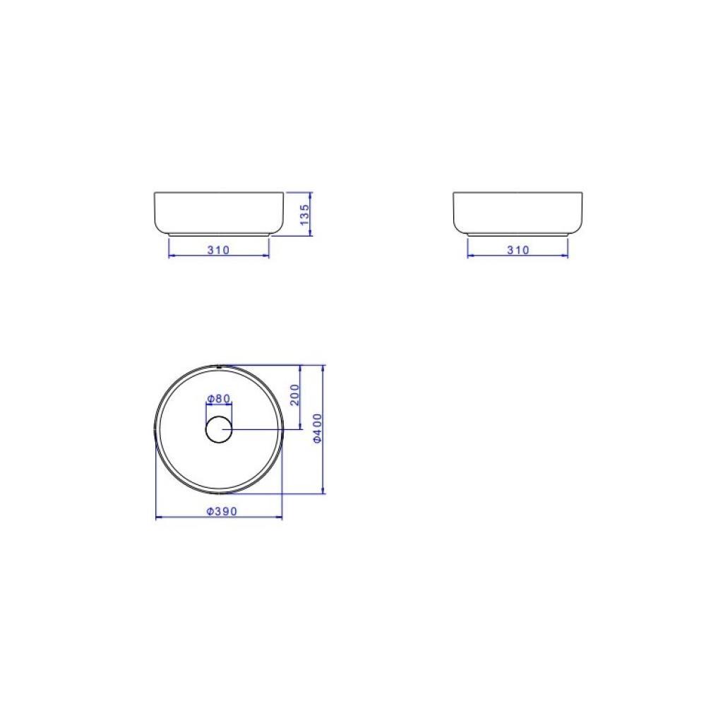 Cuba De Apoio Redonda Slim Sálvia Deca 40 cm - 2