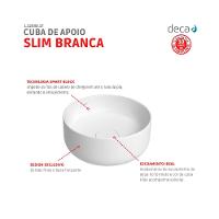 Cuba De Apoio Redonda Slim Branco Deca 30cm - 5