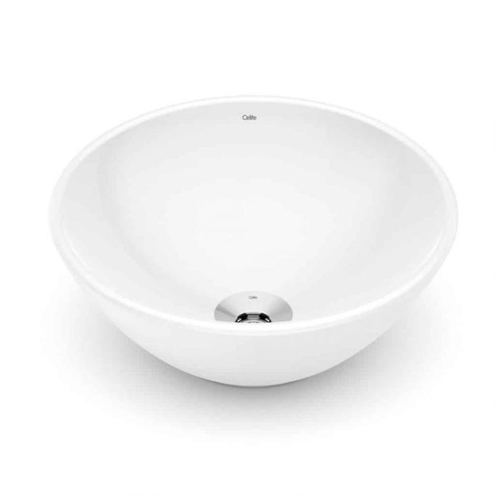 Cuba De Apoio Redonda Sem Mesa Louça Basic R1 Branco Brilho Celite 35x13,5cm - 2