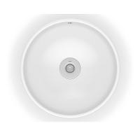 Cuba De Apoio Redonda Sem Mesa Louça Basic R1 Branco Brilho Celite 35x13,5cm - 3