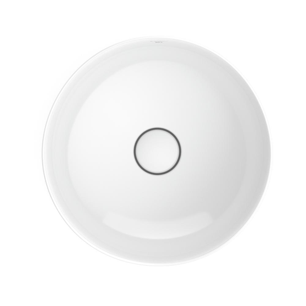 Cuba De Apoio Redonda Ruy Ohtake Branco Brilho Roca 37,5cm  - 4