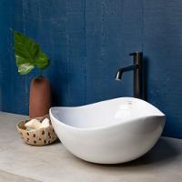 Cuba De Apoio Redonda Ruy Ohtake Branco Brilho Roca 37,5cm  - 2