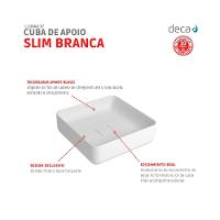 Cuba De Apoio Quadrada Slim Deca 40 cm