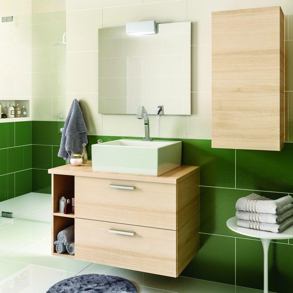 Cuba de Apoio Quadrada Com Mesa Basic Q6 Branco Celite 35x35cm - 5