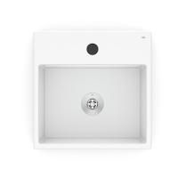 Cuba de Apoio Quadrada Com Mesa Basic Q6 Branco Celite 35x35cm - 3