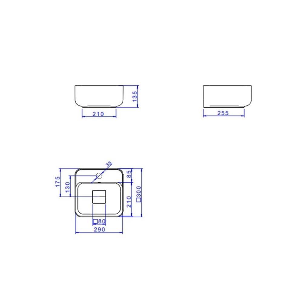 Cuba De Apoio Quadrada Com Mesa Slim Branco Deca 30 cm - 6
