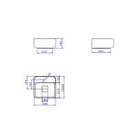 Cuba De Apoio Quadrada Com Mesa Slim Branco Deca 30 cm - 6