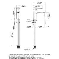 Misturador Monocomando Para Lavatório De Mesa Lift Bica Baixa Cromado Docol - 6