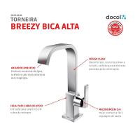 Torneira Para Lavatório De Mesa Breezy Cromada Docol - 6