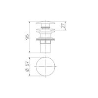 Valvula Saida d’agua para Lavatorio Click-Clack 7/8 Cromada Docol - 5