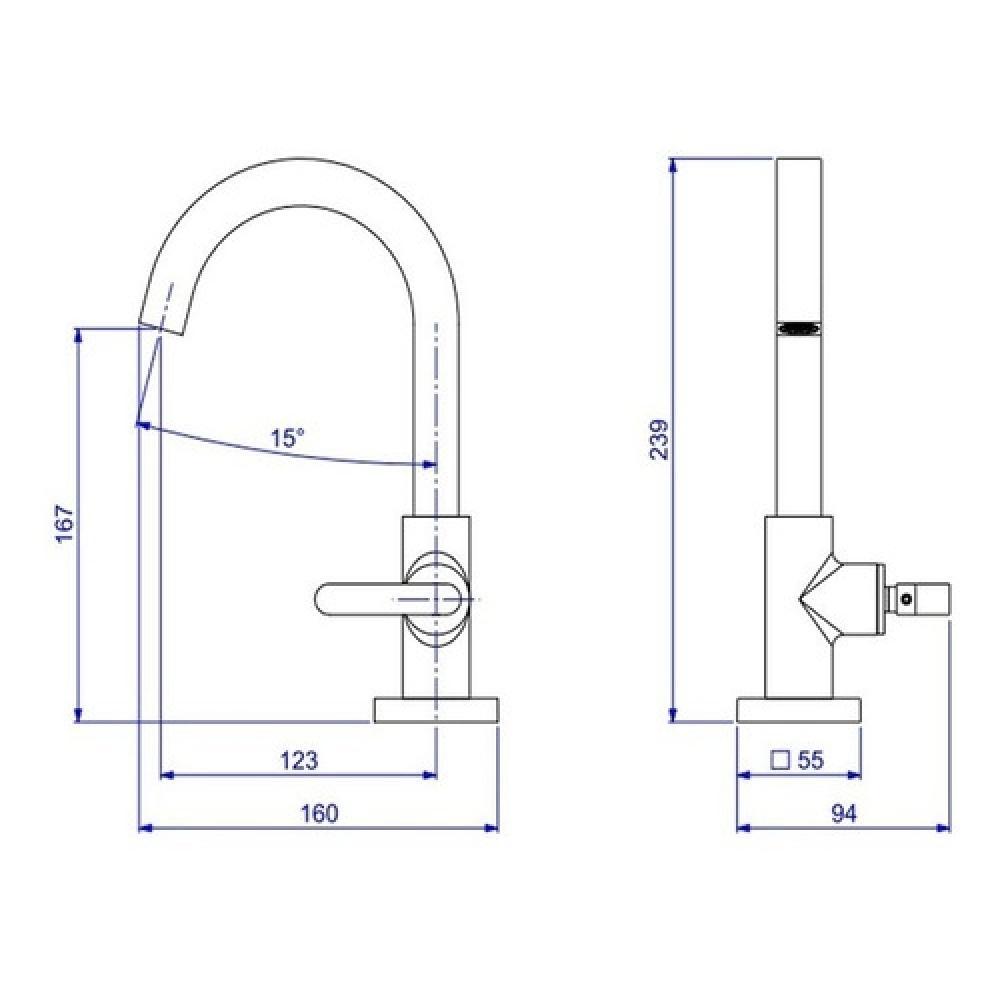 Torneira Para Lavatório De Mesa Soul Bica Alta 1198 Cromado Deca - 6