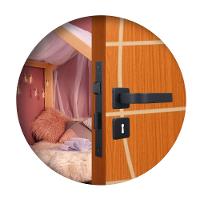 Fechadura Interna Roseta Módena Preto Fosco MGM 40mm  - 1