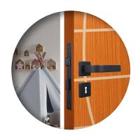 Fechadura Interna Roseta Módena Preto Fosco MGM 40mm 