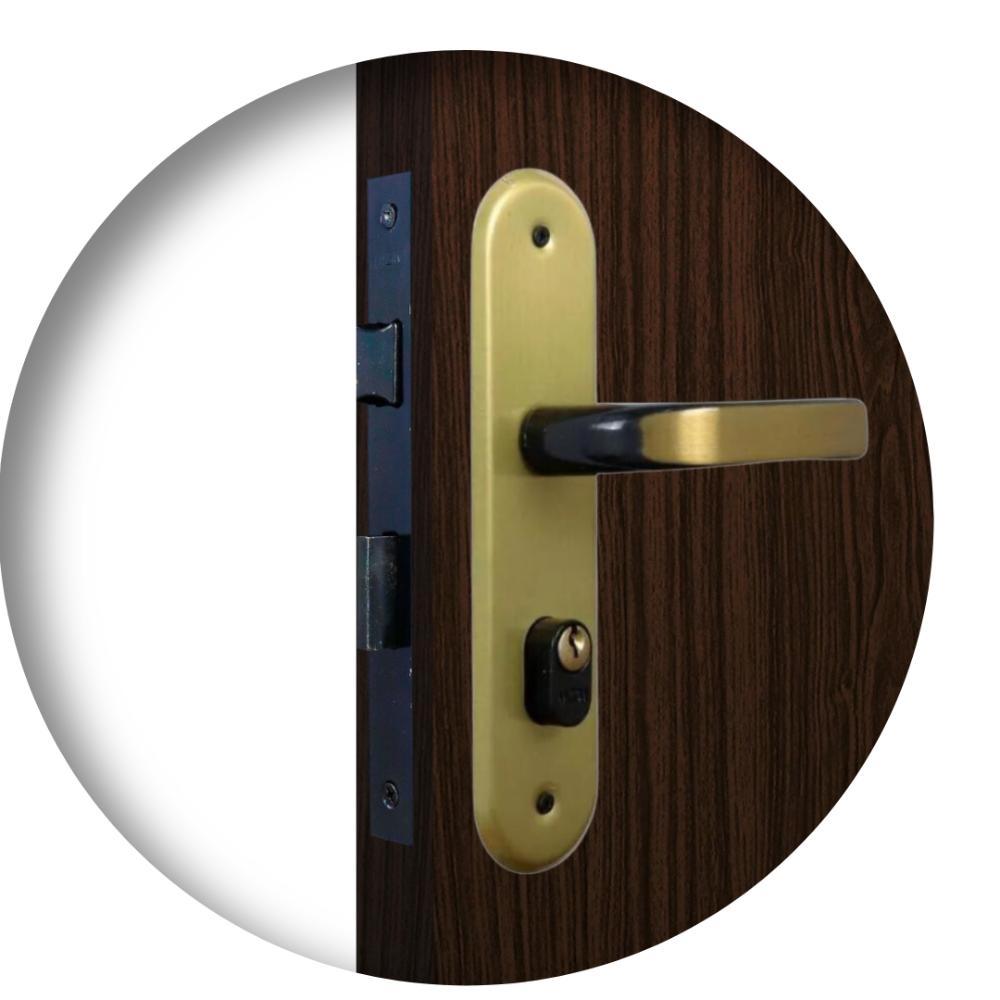 Fechadura Externa Stilo Alavanca Bronze Latonado MGM 40mm - 1