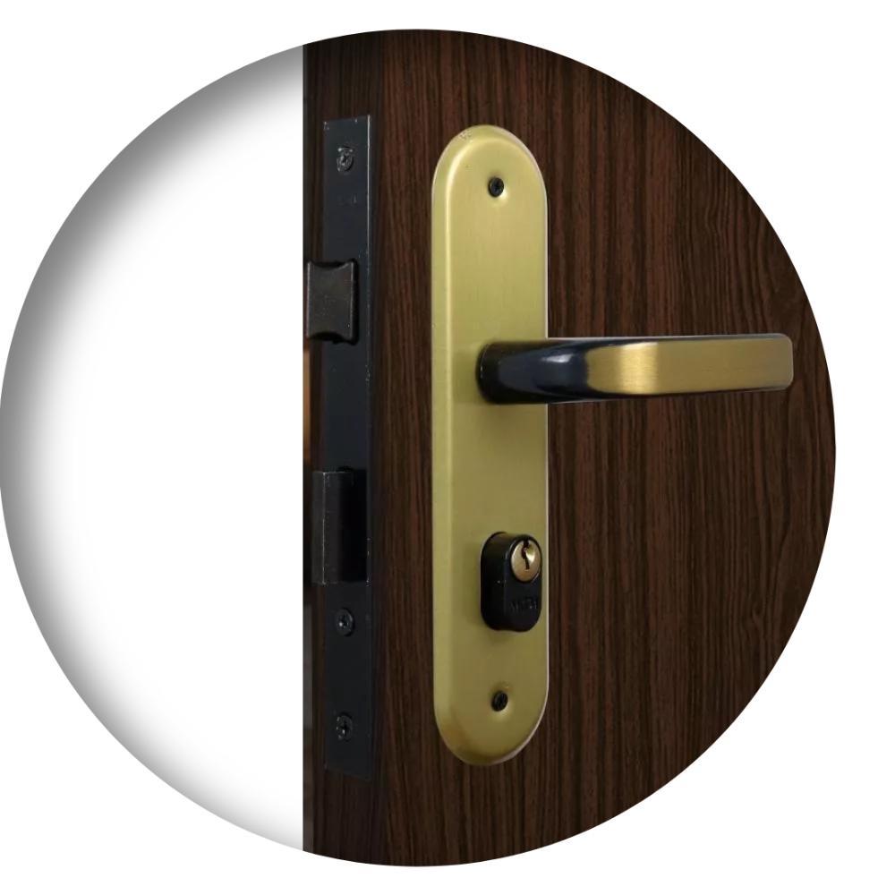 Fechadura Externa Stilo Alavanca Bronze Latonado MGM 40mm - 2