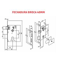 Fechadura Externa Stilo Alavanca Bronze Latonado MGM 40mm - 10