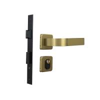 Fechadura Externa Roseta Módena Bronze Latonado MGM 40mm