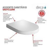 Assento Sanitário Termofixo Amortecido Easyclean Carrara/duna/lk/nuova/level Ap236 Branco Deca