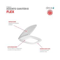 Assento Plástico Slow Close Flex Branco Deca