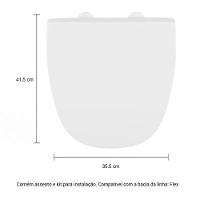 Assento Plástico Slow Close Flex Branco Deca - 5
