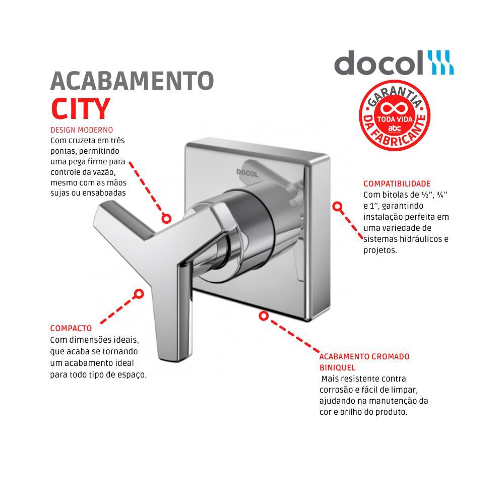 Acabamento Para Registro Docolbase 1/2" 3/4" 1' City Cromado Docol - 2