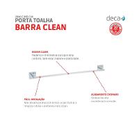Porta Toalha Barra Clean 60cm 2040 Cromada Deca