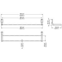 Porta Toalha Barra Duplo Top Cromado Docol - 4