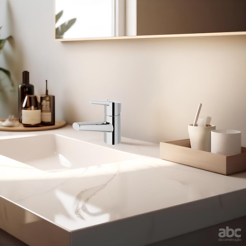 Misturador Monocomando Para Lavatório De Mesa Nexus Bica Baixa Cromada Docol - 6