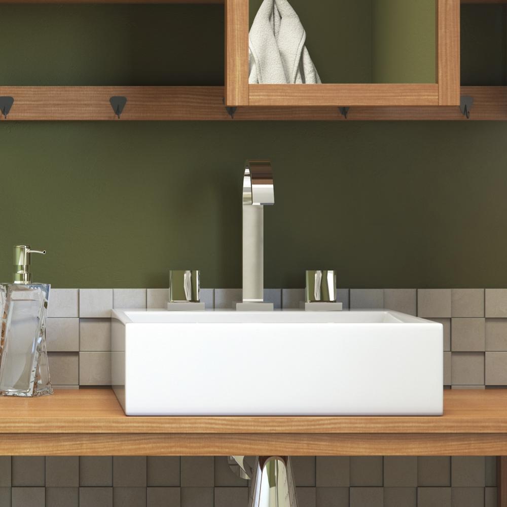 Misturador Para Lavatório De Mesa Polo Bica Alta 1877 Cromado Deca - 3