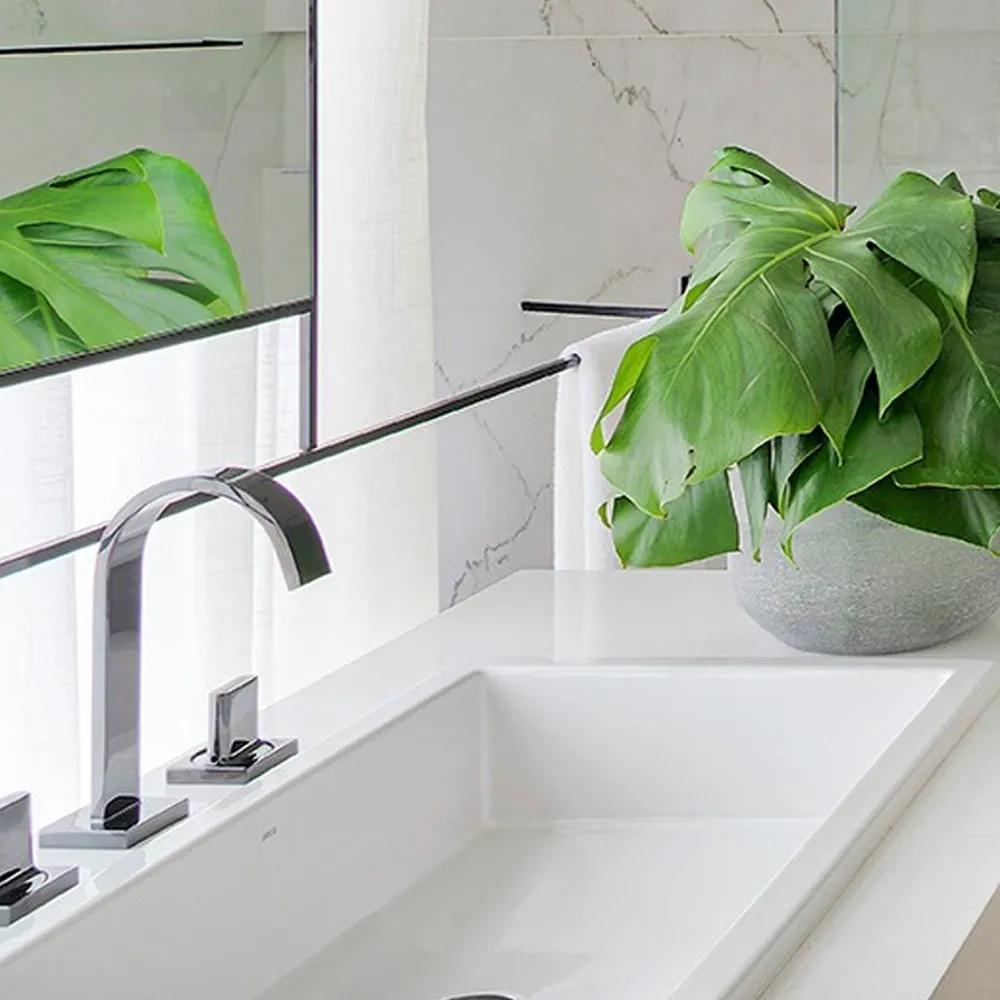 Misturador Para Lavatório De Mesa Polo Bica Alta 1877 Cromado Deca - 4