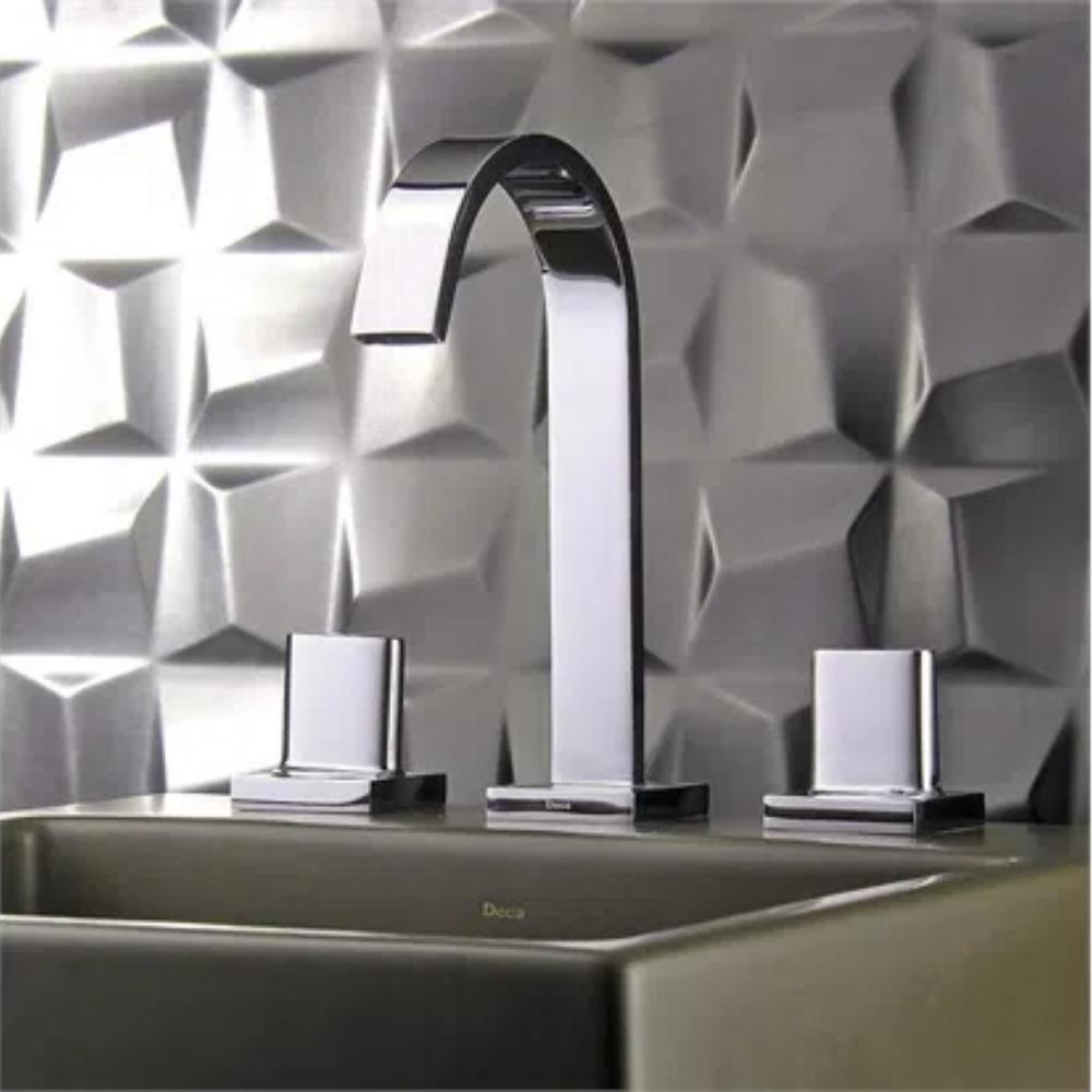 Misturador Para Lavatório De Mesa Polo Bica Alta 1877 Cromado Deca - 5