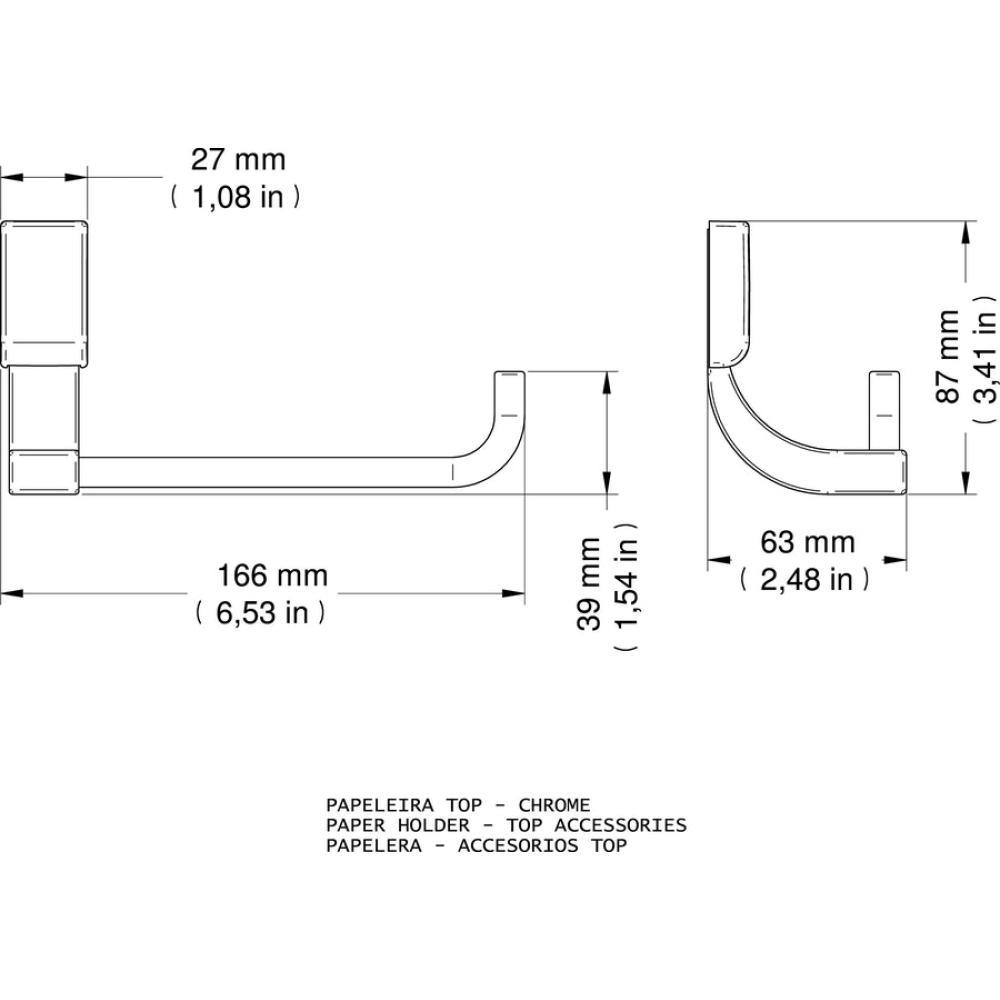 Papeleira Top Cromada Docol - 3