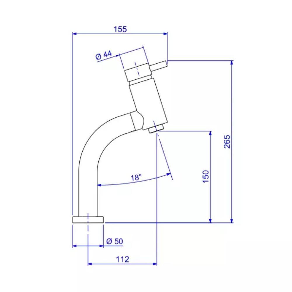Misturador Monocomando Para Lavatório De Mesa Link Bica Baixa 2875 Cromado Deca - 6