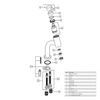 Misturador Monocomando Para Lavatório De Mesa Link Bica Baixa 2875 Cromado Deca - 7