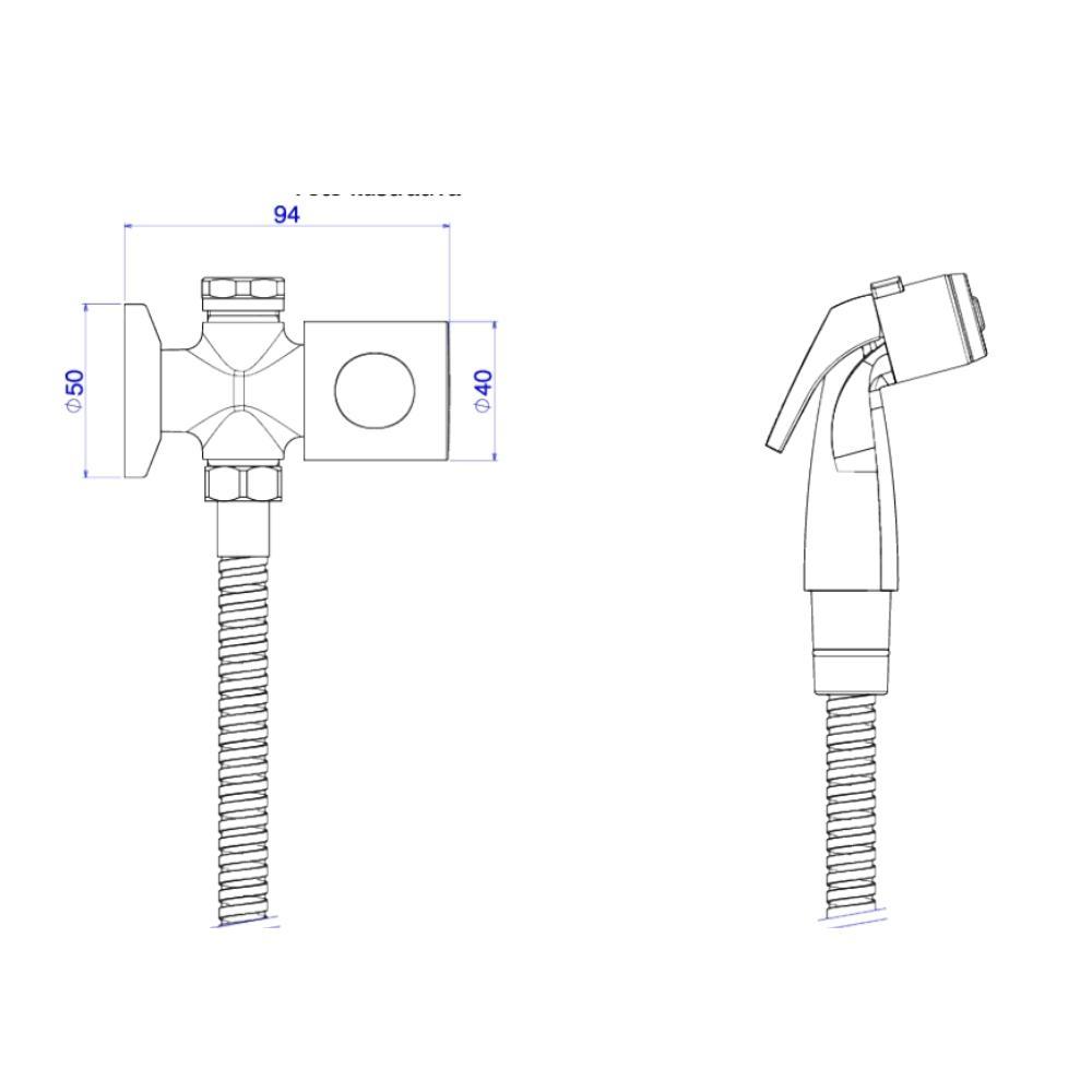 Ducha Higiênica Com Registro Aspen 1984 Cromada Deca - 5