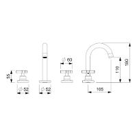 Misturador Para Lavatório De Mesa Up Bica Alta Cromado Celite - 6