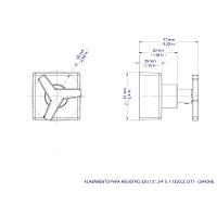 Acabamento Para Registro Base Deca 1/2" 3/4" 1' City Cromado Docol - 2